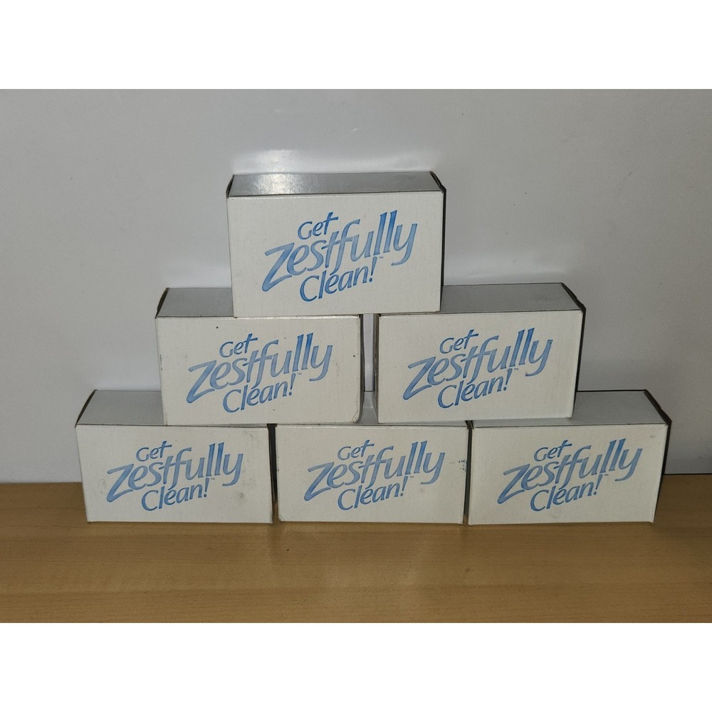 ZEST Bar Soap Vintage~NEW in BOX Old Stock 4 OZ~Get Zestfully Clean!~Lot‎ Of 6